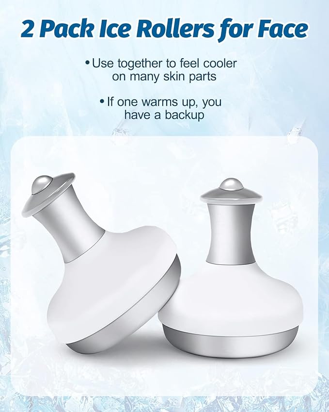 2 Pack Ice Roller for Face and Eyes, Facial Roller Device for Women, Ice Wand for Different Skin-FemmiqueWomen