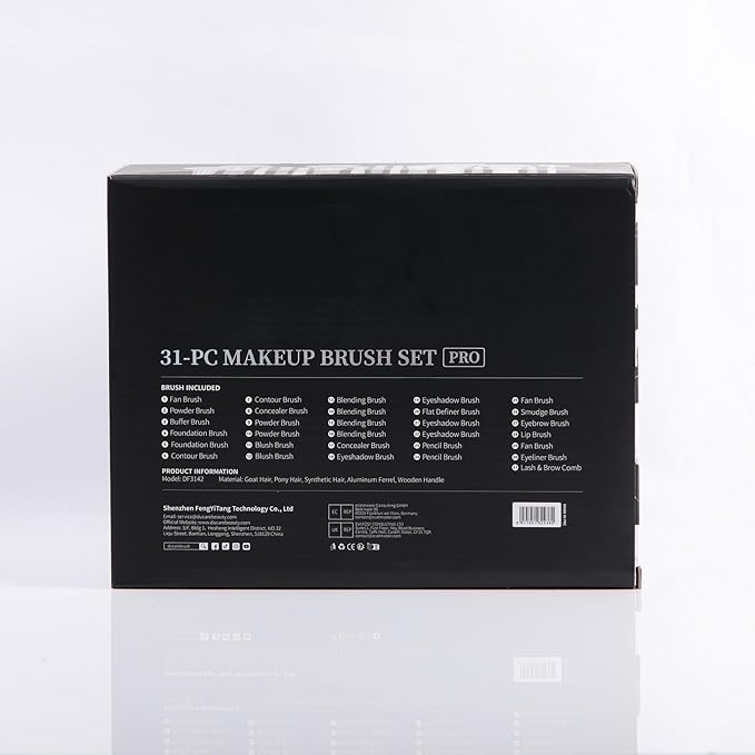 DUcare Professional Makeup Brushes 31Pcs Panda Series Makeup Brush Set Kabuki Foundation Blending Face Powder Blush Concealers Eye Shadows With Leather Case Organizer-FemmiqueWomen