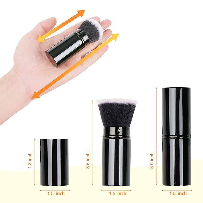 UNIMEIX Makeup Brush Sunscreen Applicator Retractable Kabuki Blush Brush Foundation Brush for Liquid Makeup, Bronzer, Cream or Powder-FemmiqueWomen