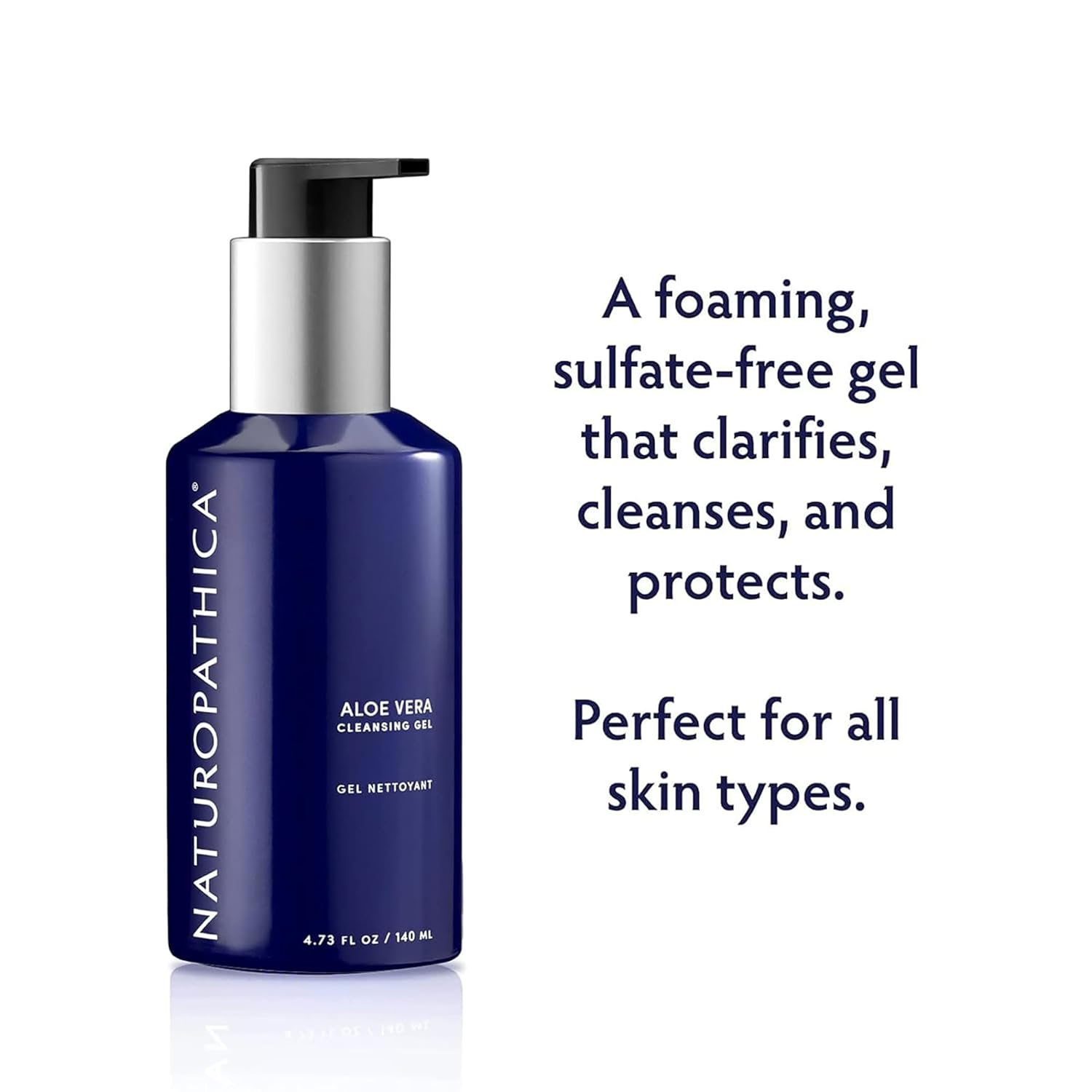 Naturopathica Aloe Vera Cleansing Gel, Facial Cleanser with Aloe Vera and Lavender, Clarifying Face Wash for Men and Women, 5 fl oz-FemmiqueWomen