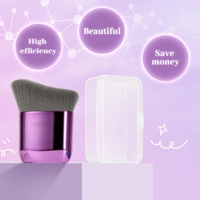 Yoseng Self Tanner Brush for Body & Face - Kabuki Makeup Brush for Self-Tanner,Tanning Mousse,Foundation & Bronzer | Streak-Free Application,Professional Tanning & Body Makeup Tool (Small)-FemmiqueWomen