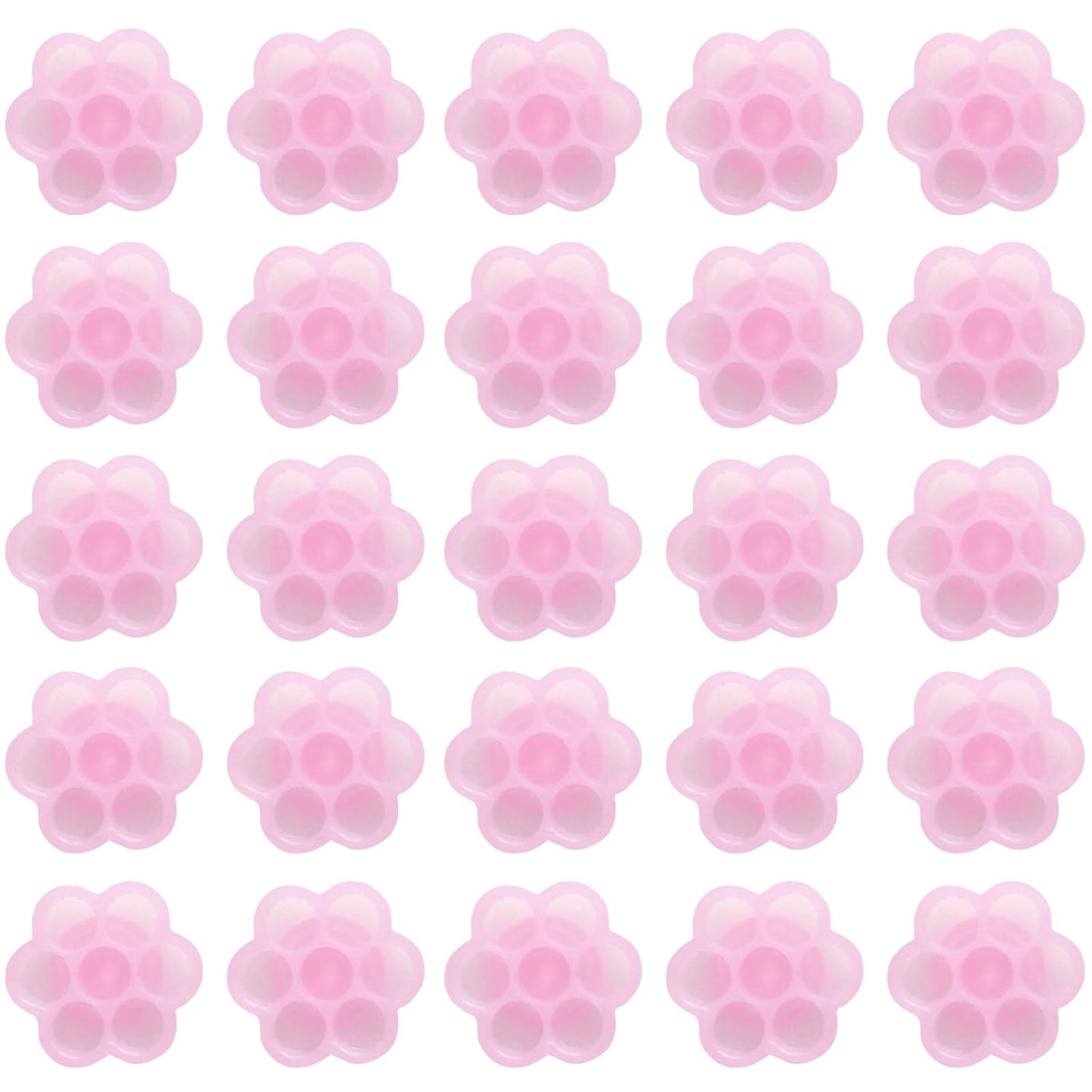 Fenshine 100 PCS Eyelash Extension Glue Holder Flower Shape Cup Plastic Glue Pallet Pad with a Roll for Eyelash Extension Supply-FemmiqueWomen