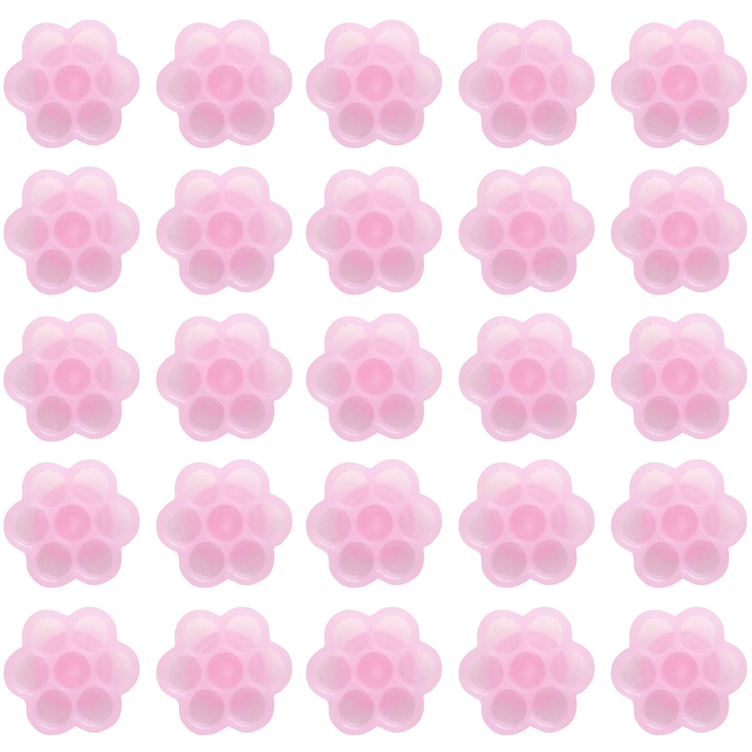 Fenshine 100 PCS Eyelash Extension Glue Holder Flower Shape Cup Plastic Glue Pallet Pad with a Roll for Eyelash Extension Supply-FemmiqueWomen