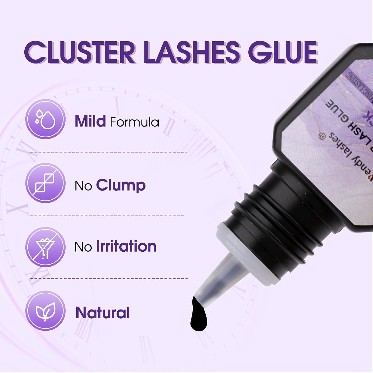 Fast-Drying Eyelash Extension Glue for Professionals - 1-2 Second Strong Hold Waterproof & Long Lasting 8 Weeks Salon-Grade Lash Adhesive(Black,5ml)-FemmiqueWomen