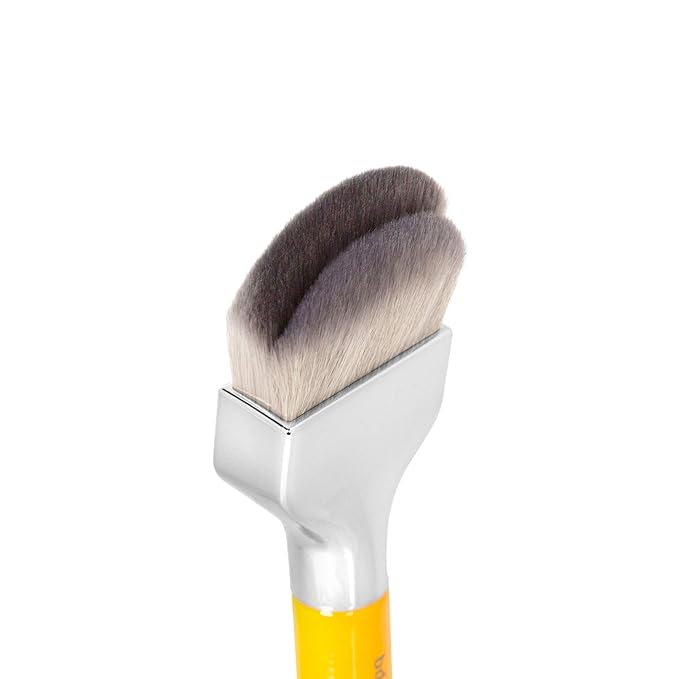 Bdellium Tools Professional Makeup Brush - Studio Series 971 Large Slanted Double Dome Blender - With Soft Synthetic Fibers, For Quick & Easy Application and Blending (Yellow, 1pc)-FemmiqueWomen