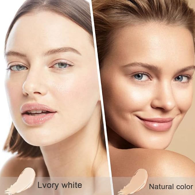 2pcs Tri-color Face Concealer Contour Palette With Brush for Light Medium Skin. Correct Cream Foundation Palet for Under Eye Dark Circles Eyelid Tattoo. Ivory Cream Makeup Plate corrector de ojeras-FemmiqueWomen