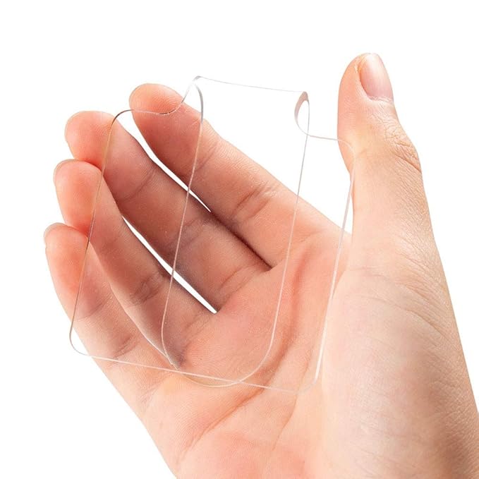 2Pcs Professional Makeup Palette Acrylic Hand-held Palette Makeup Mixing Tray Palette for Foundation, Eyeshadow, Cremes, Powders, Cosmetics and Nail Art Manicure Palette, Clear-FemmiqueWomen