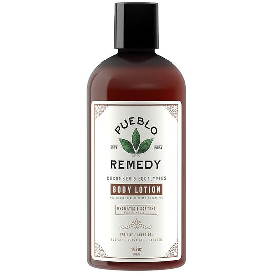Body Lotion, Cucumber & Eucalyptus – Hydrating & Softening Moisturizer with Shea & Cocoa Butter, Vegan & Cruelty-Free, 16.9 Oz-FemmiqueWomen