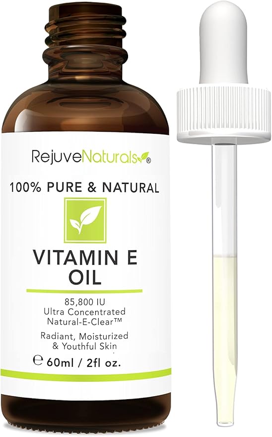 Vitamin E Oil - 100% Pure & Natural, 85,800 IU. Repair Dry, Damaged Skin from Surgery & Acne, Age Spots & Wrinkles. Boost Collagen for Moisturized, Youthful-looking Skin. d-alpha tocopherol, 2 Fl Oz-FemmiqueWomen
