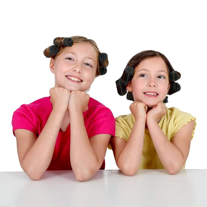 36 Pieces Foam Sponge Hair Rollers - Soft Hair Styling Curlers for Hair Curls (Black, Flexi Rod, 2.8x0.98inch)-FemmiqueWomen