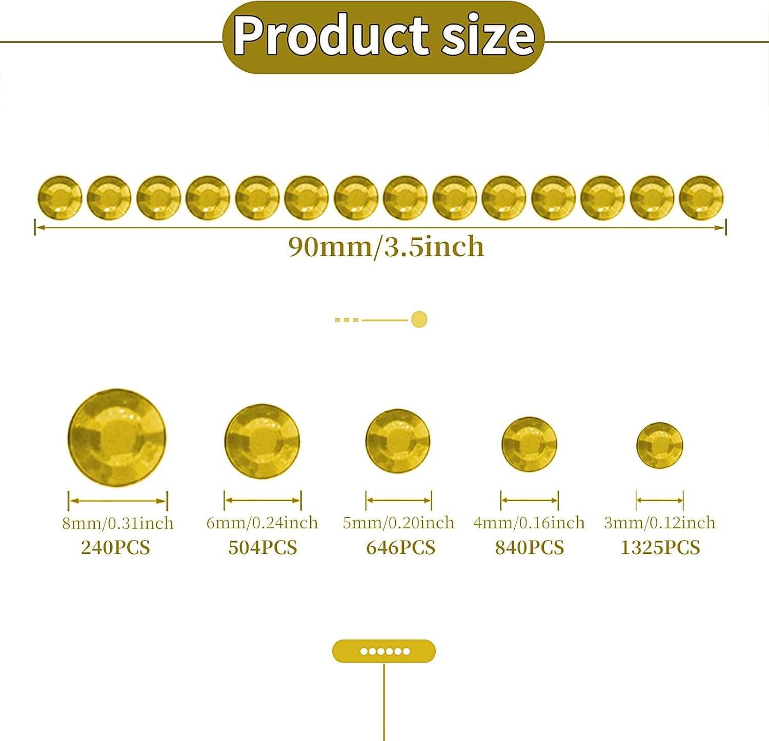 3555 Pieces Face Gem Stickers Self Adhesive Rhinestone Stickers for Crafts 3/4/5/6/8 MM Face Jewels Stickers Diamond Nail Gems Stick on for Face Eye Hair Body Makeup DIY Craft 5 Sizes-FemmiqueWomen