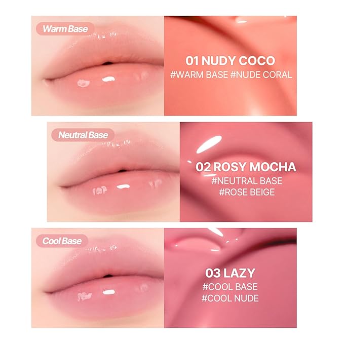 2aN Glaze Bouncing Tint – Lightweight, Moisturizing Lip Tint with High-Shine Finish, Smooth, Light Plumping, Comfortable Wear, Korean Makeup (Rosy Mocha, 0.16 oz)-FemmiqueWomen