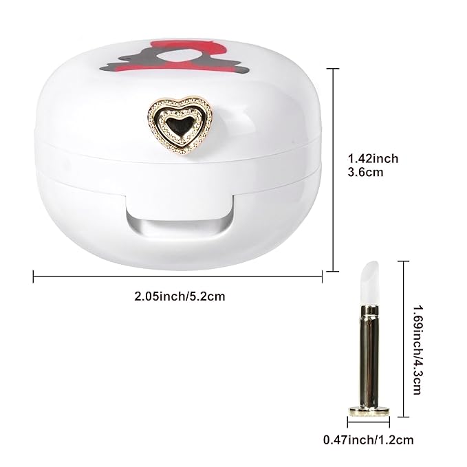 2 Pack Lip Balm Containers,Plastic Portable Empty Lip Balm Container with Mirror and Silicone Lip,Empty Lipstick Dispenser Box for Travel,Home-FemmiqueWomen