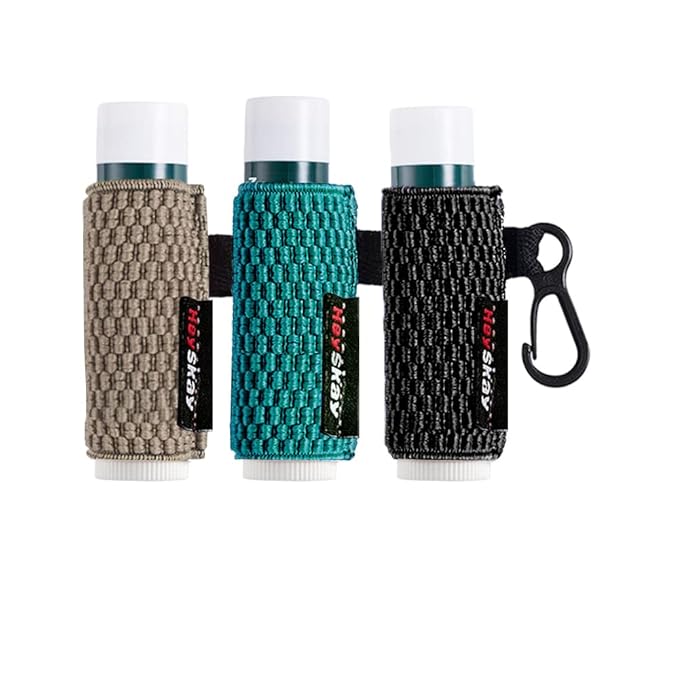 3PCS Lip Balm Holder Sleeves Keychain Lipstick Sleeves Lip Gloss Holder Keychain Chapstick Elastic Sleeves(Black/brown/Green)-FemmiqueWomen