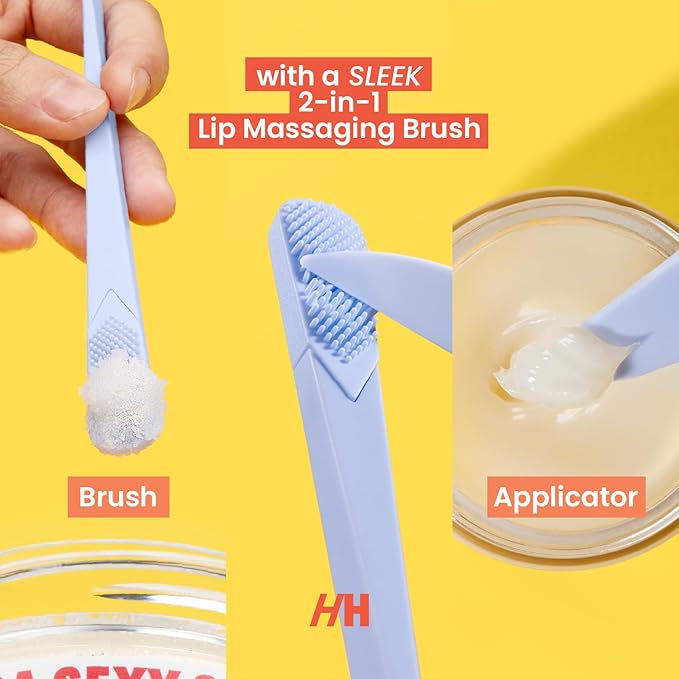 100% Natural Lip Scrub, Vegan Conditioning Coconut Lip Exfoliator - Gentle Exfoliant, Sugar Lip Polish and Lip Exfoliator Scrubber for Chapped and Dry Lips (Bakuchiol 3pc Set)-FemmiqueWomen