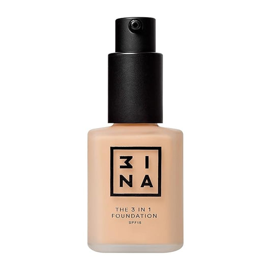3INA The 3-In-1 Foundation 207 - Vegan Formula - Combination Of Primer, Concealer And Foundation - Medium Coverage - Natural Finish - Perfect For Covering Lines And Blemishes - Long Lasting - 1.01 Oz-FemmiqueWomen