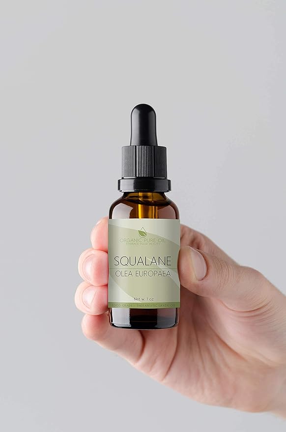Squalane Oil - 1 oz - 30ml Glass & Dropper - Pure, Plant-Derived, Non GMO, Refined Squalene from Olives - Ultra Hydrating Carrier Facial Oil for Under Eyes, Skin, Hair, Body, Scalp & More-FemmiqueWomen