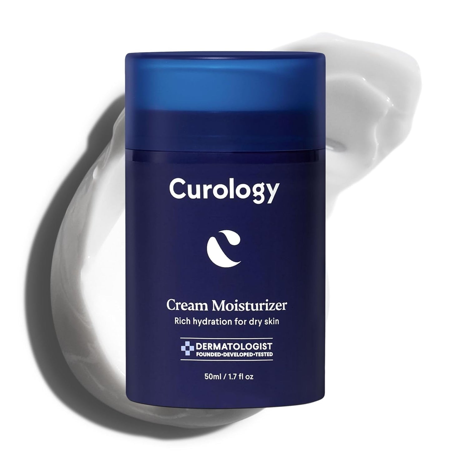 Curology Cream Moisturizer, Rich Hydrating Face Lotion for Dry Skin, with Shea Butter and Hyaluronic Acid, 1.7 fl oz-FemmiqueWomen