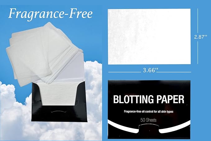 2 Pks FRAGRANCE-FREE Unscented Natural Abaca Blotting Paper - 100 Oil Blotting Sheets - Makeup Friendly UNISEX Oily Skin Shine Blotter Photography Zoom Meetings Travel Gym School - MADE IN TAIWAN-FemmiqueWomen