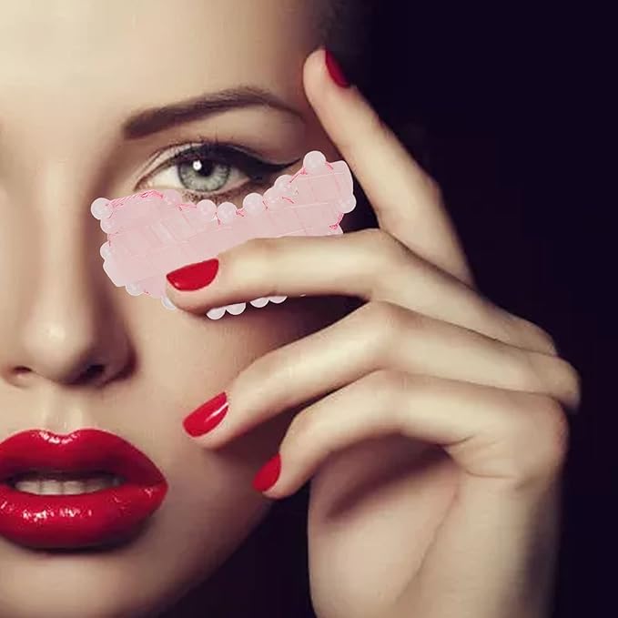 2Pcs Jade Eye Mask, Jadestone Eye Patch, Rose Quartz Anti Aging Eye Pad Sleep Eye Pad to Eliminate Wrinkles, Puffiness & Irritation (Reusable)-FemmiqueWomen