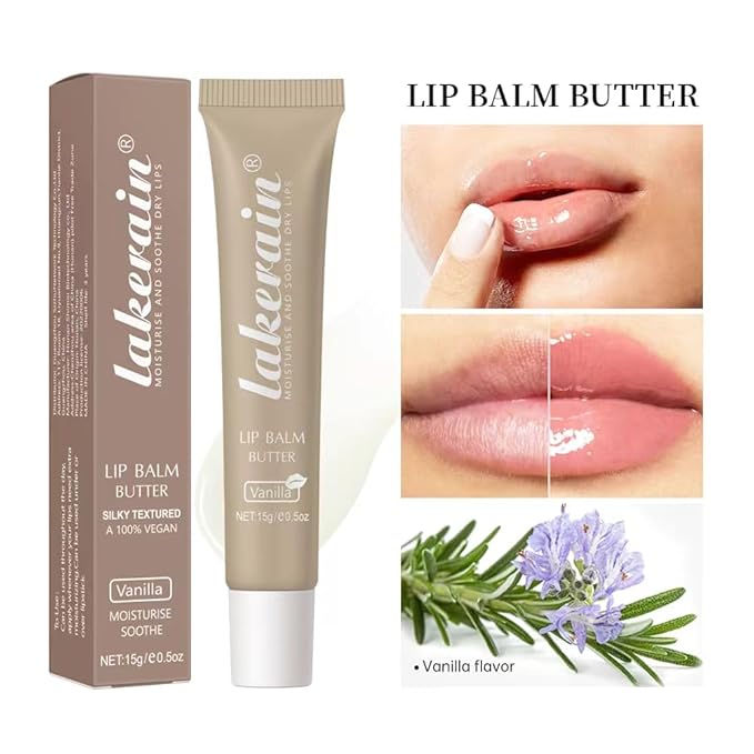 3 Colors Lip Butter Balm Set，Vanilla Vanilla Beige Brown Sugar, Lasting Moisture Non Stick Glow Resurrection Cream Lip Oil Gloss Trio Lip Care Makeup(123# Vanilla + Vanilla Beige+Brown Sugar)-FemmiqueWomen