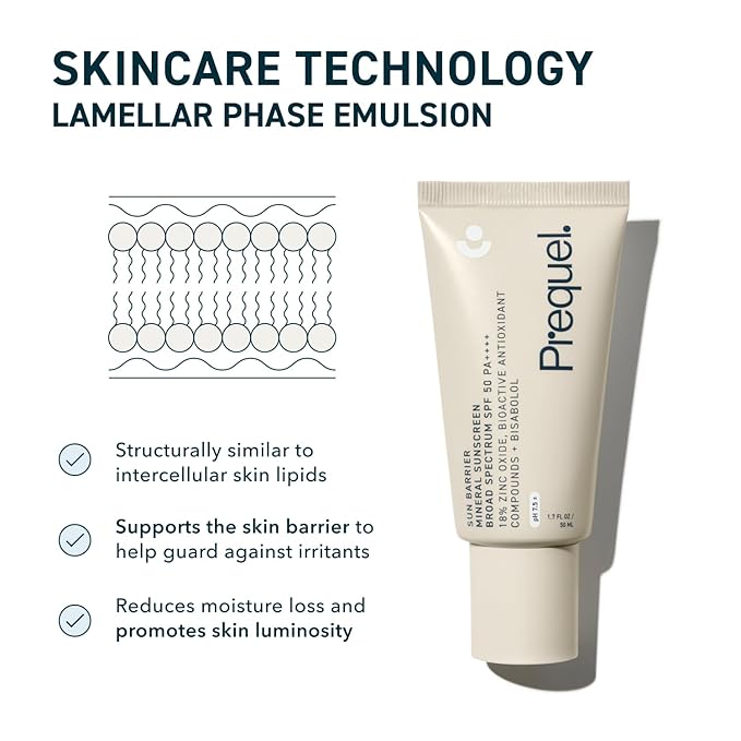 Skin Sun Barrier Mineral Sunscreen SPF 50. PA++++ Broad Spectrum Zinc Oxide Sunblock with Semi-Transparent Lightweight Texture. Moisturizing UV Defense for Face. Travel Size, 1.7oz-FemmiqueWomen