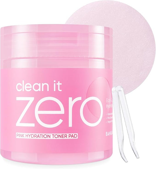 BANILA CO Clean it Zero Pink Hydration Toner Pad | Vegan Korean 3-Layered Pads | Hyaluronic Acids and Vitamin Complex to Moisturize and Soothe Skin | Hypoallergenic, Alcohol Free (70 Pads)-FemmiqueWomen