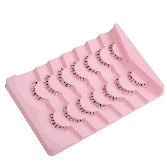 Lashes Natural Bottom Lashes 9mm Lower Strip Lashes Extention False Eyelashes Natural Look Wispy Bottom Eyelashes Fake Lashes Pack 7 Pairs-FemmiqueWomen