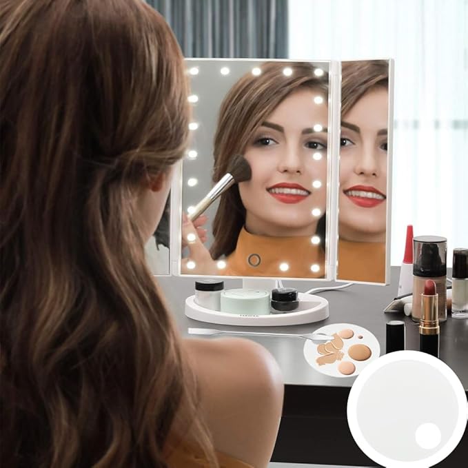 3 Pack Nail Art Palette with 3 Pcs Spatula Makeup Tray Foundation Mixing Palette Professional Cosmetic Stiring Tools for Women and Girls Liquid Foundation Lipstick Concealer-FemmiqueWomen