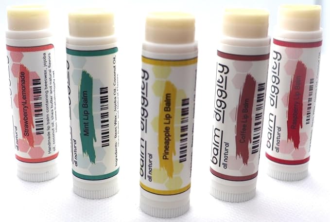 It's The Balm Diggity Beeswax All Natural, Moisturizing, And Nourishing Lip Balm, Made With Only 5 Ingredients, 1 tube, 0.15 ounces (5-PACK)-FemmiqueWomen