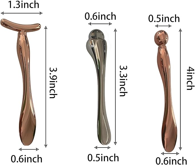 3PCS Eye Cream Applicator Tool Eye Roller for Puffy Eyes Face Roller Massage Tools-FemmiqueWomen