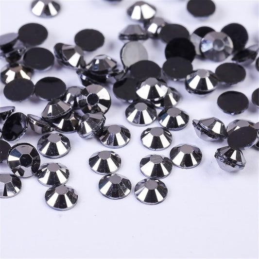 1000 Pieces SS20 5mm Flatback Rhinestones Clear Glass Round Gems Crystals for Nail Art DIY Crafts Clothes Shoes Bags （Mineral Gray）-FemmiqueWomen
