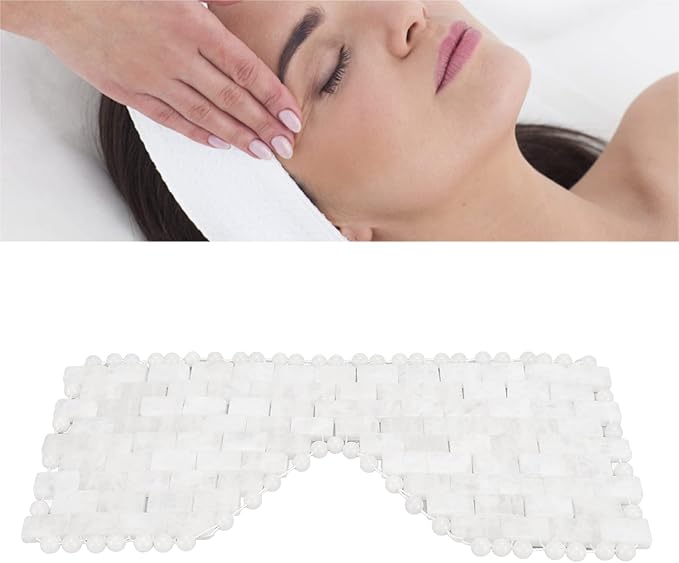 Jade Eye Mask, Jade Stones Eyes Mask White Reduce Puffiness Anti Wrinkle Quartz Sleeping Mask Eye Care Tool-FemmiqueWomen
