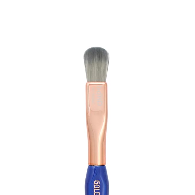 Bdellium Tools Professional Makeup Brush - Golden Triangle 792 Eye Double Dome Blender - With All Vegan and Soft Synthetic Fibers, For Effortless Application and Blending (Blue, 1pc)-FemmiqueWomen