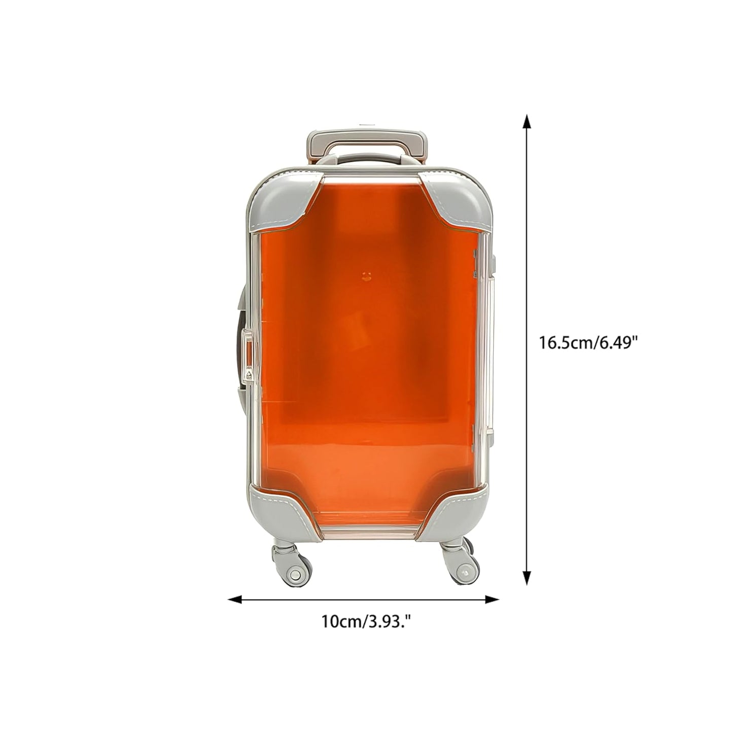 False Eyelash Storage Box, Portable Travel Organizer Mini Luggage False Eyelash Tray Makeup Tool (ORANGE)-FemmiqueWomen