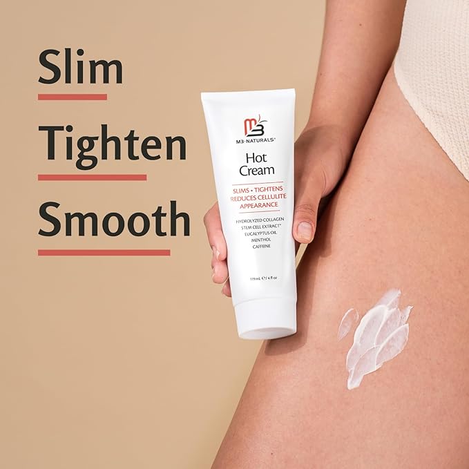 M3 Naturals Hot Cream for Belly Butt and Thighs Cellulite Cream for Thighs and Butt Fast Body Sweat Activator with Caffeine and Collagen - Invigorating Sweat Cream for Workouts and Body Sculpting-FemmiqueWomen