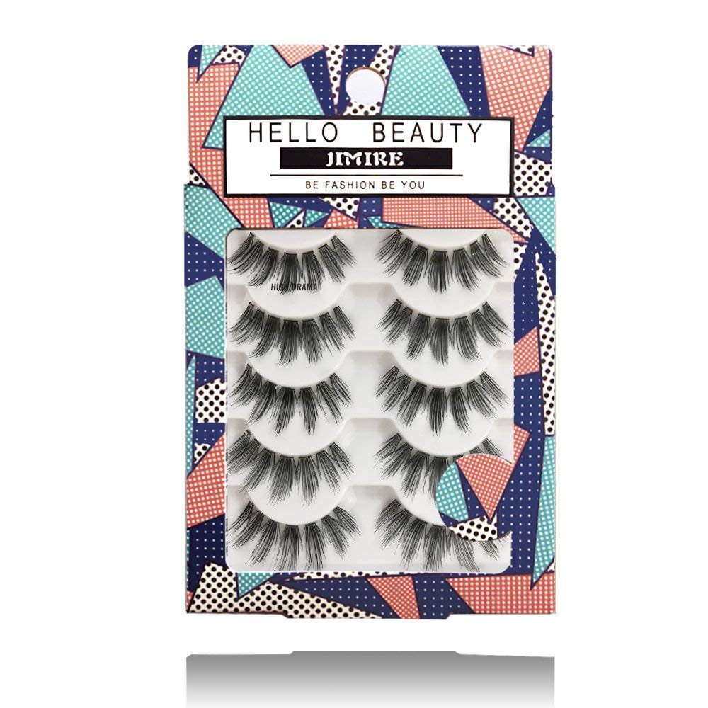 JIMIRE HELLO BEAUTY Multipack High Drama 615 Eyelashes Manga Anime Lashes 5 Pairs Pack-FemmiqueWomen