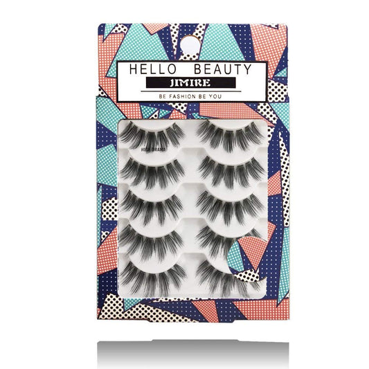 JIMIRE HELLO BEAUTY Multipack High Drama 615 Eyelashes Manga Anime Lashes 5 Pairs Pack-FemmiqueWomen