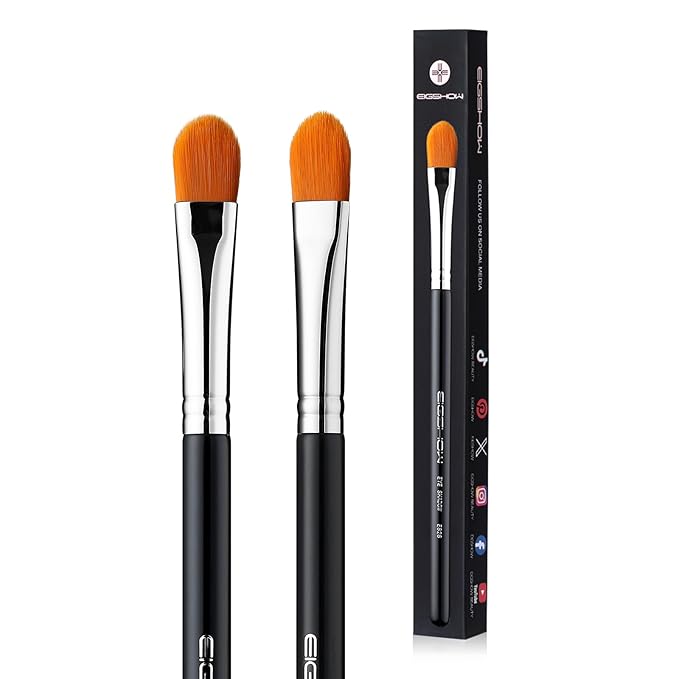 Concealer Brushes, EIGSHOW Eyeshadow Primer Brush for Concealer, Blending, Eyeshadow - Professional Tools for Applying Cream, Liquid Shadows and Eye Primer Base (E828 2piece)-FemmiqueWomen