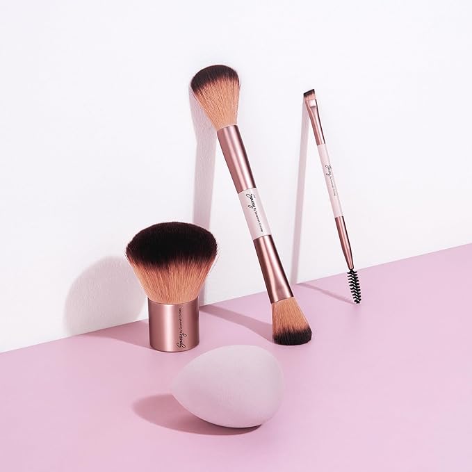 Sassy by Savannah Chrisley Sassy Brush Kit - Beauty Tool Kit for Women - All-in-One Beauty for Eyes and Face - Brush Kit Great for Makeup Application - Kit Includes Reusable Zipper Pouch - 4 Pc-FemmiqueWomen