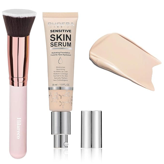 2024 New PHOERA Foundation Makeup for Mature Skin, Wrinkles Matte Natural Finish for a Flawless Complexion (N01 Porcelain)-FemmiqueWomen