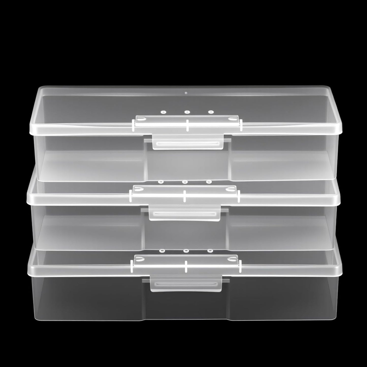12Pcs Clear Manicure Tool Box, Personal Nail Box Storage Case for Organizing, Plastic Nail Tool Box for Manicure Pedicure Kit-FemmiqueWomen