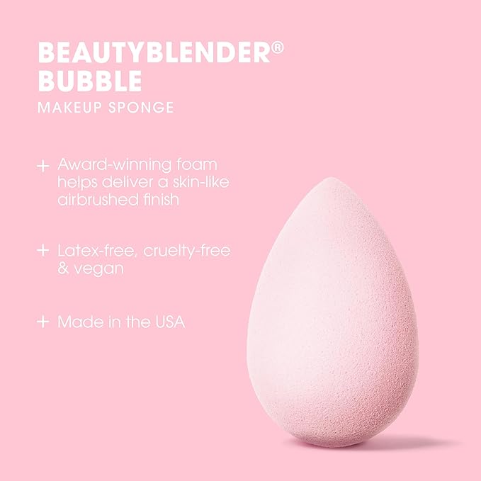 Beautyblender® | Bubble Blender Makeup Sponge | Blend Liquid Foundations, Powders and Creams | Streak Free Application | Vegan, Cruelty Free | Made in USA-FemmiqueWomen