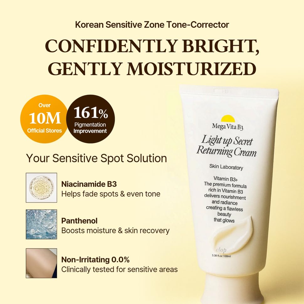 brightening cream - Korean brightening care Niacinamide bikini area, Intimate Areas, Underarm, Inner Thigh - Mega Vita B3 Light up Secret Returning Cream 100ml / 3.38 fl.oz-FemmiqueWomen
