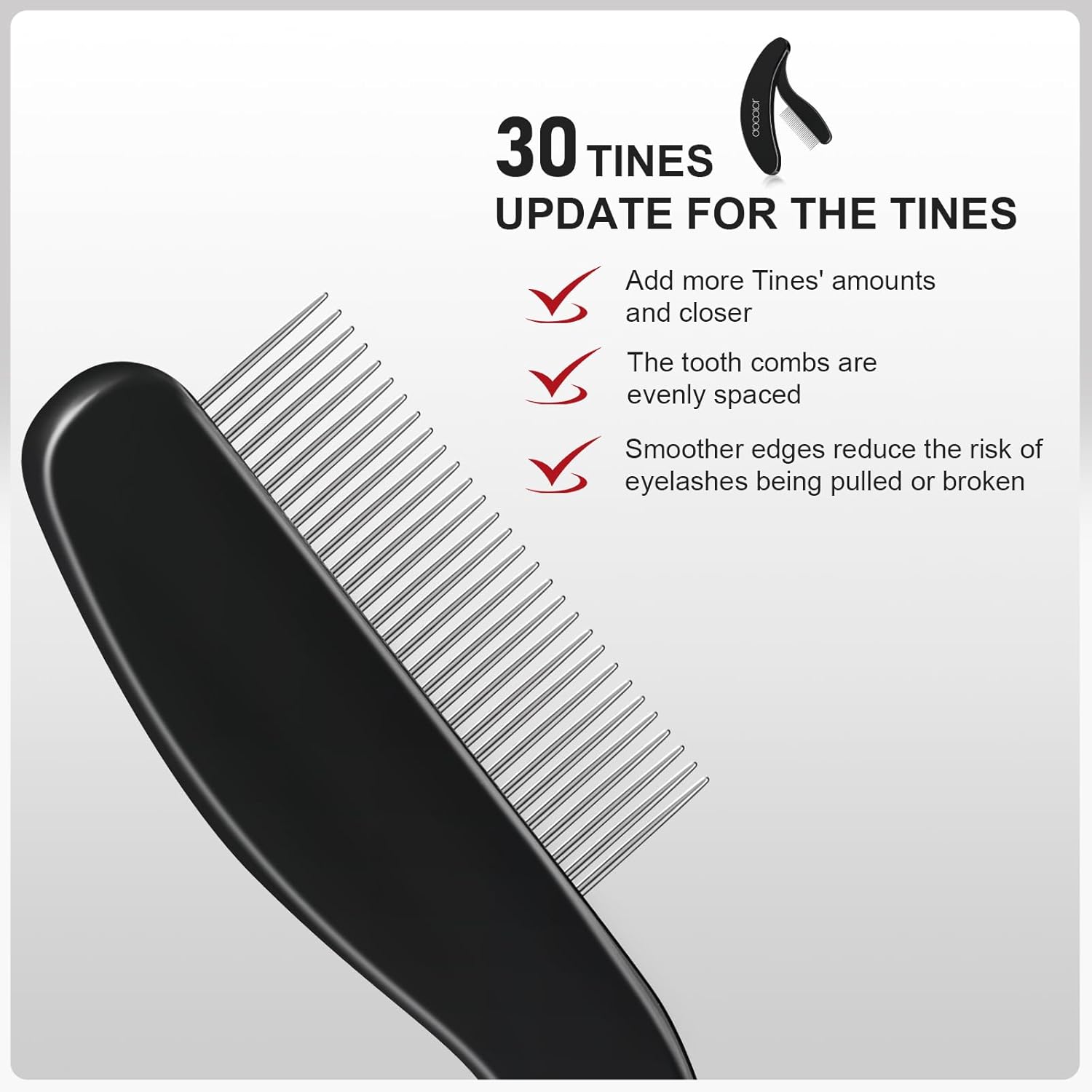 Docolor Foldable Eyelash Comb Separator Folding Lash Comb Eyebrow Mascara Applicator Eyelash Definer Arc Designed Cosmetic Brushes Tool-FemmiqueWomen