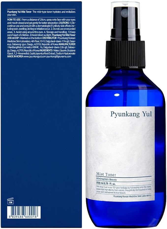 Pyunkang Yul Facial Mist Toner 6.8 Fl. Oz - Face Moisturizer Skin Care Korean Spray Toner for Oily and Combination Skin Types - Astringent for Face Certified as a Zero-Irritation - Watery Texture-FemmiqueWomen