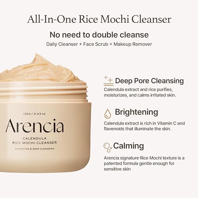 Calendula Rice Mochi Fresh Cleanser - Moisturizing, Brightening & Deep-Cleansing (4.23oz)-FemmiqueWomen