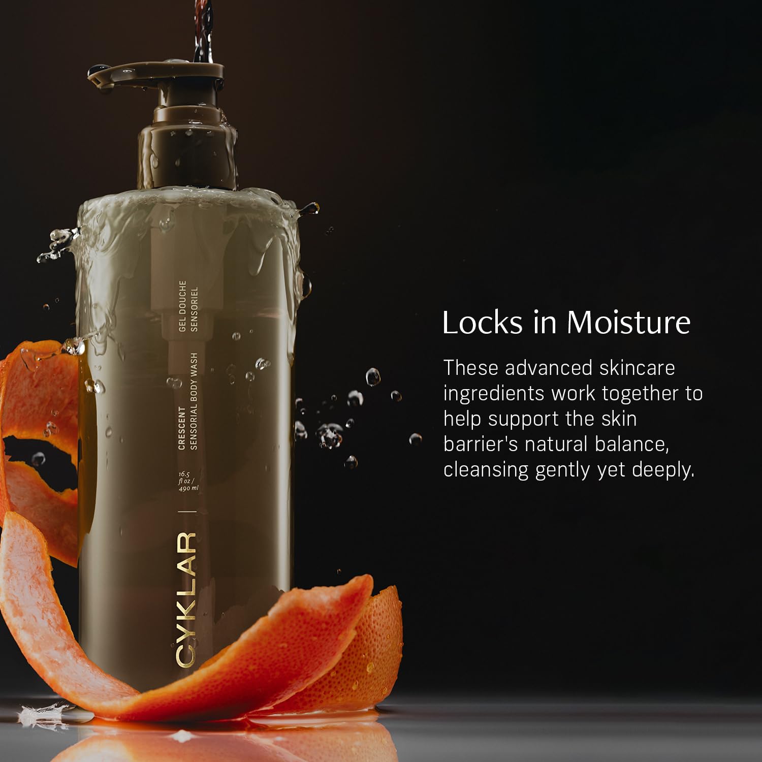 Sensorial Body Wash. Crescent Fragrance Hydrating Cleanser with Moisture Locking Multi-Oil Complex, Sodium PCA and Glycerin. Nourishing Shower Gel for Women and Men, 16.5 Fl Oz Luxury Bodywash-FemmiqueWomen