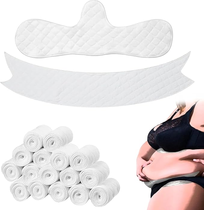 16 Pack Cotton Tummy Liners and Bra Liners Set for Sweat Rash Skin Folds Plus Size Women Sweating Supplies-FemmiqueWomen