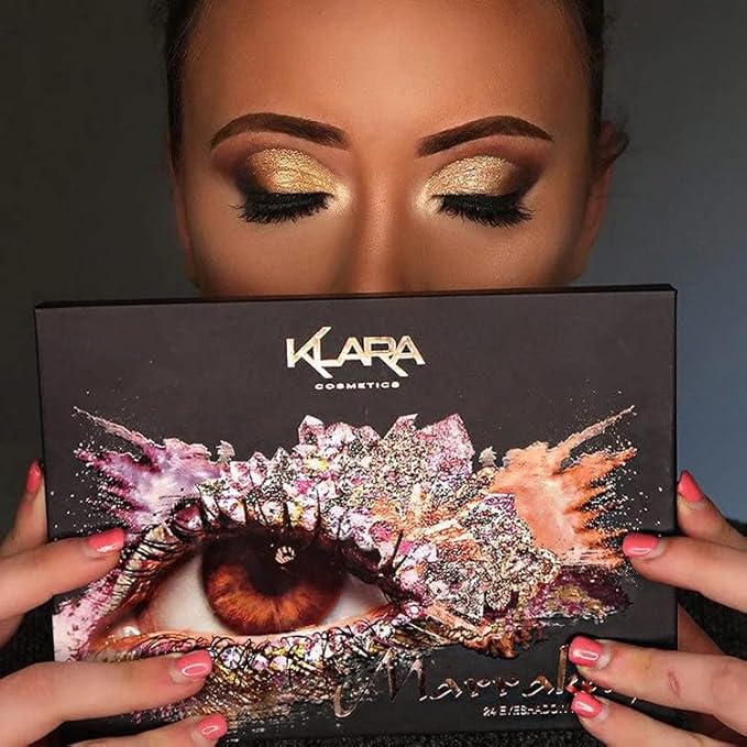 24 Shade Eyeshadow Palette - Festive Luxury Vibrant Bold Full-Color Pigment Long Lasting Matte Shimmer Eye shadow Palette (Marrakech)-FemmiqueWomen